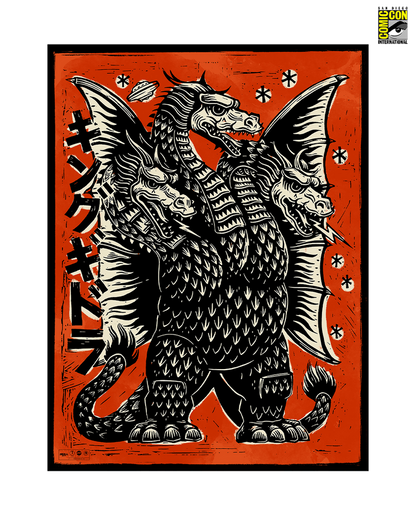 Godzilla and King Ghidorah on Planet X Poster Set