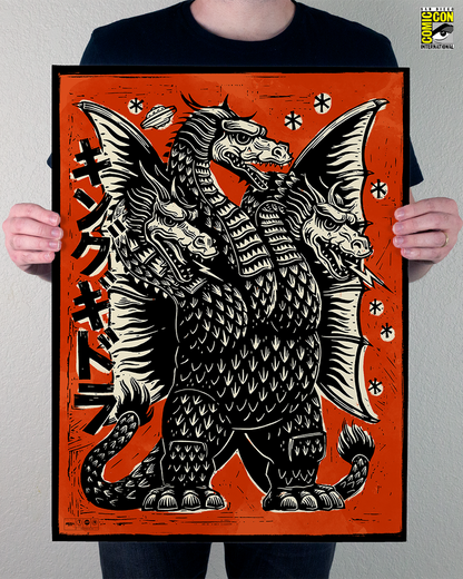 Godzilla and King Ghidorah on Planet X Poster Set