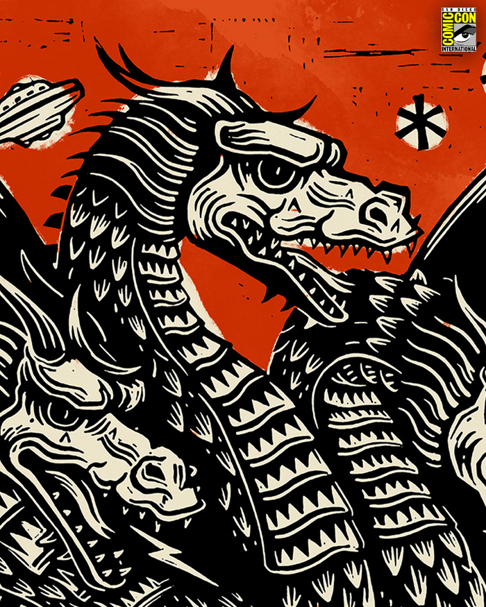 Godzilla and King Ghidorah on Planet X Poster Set