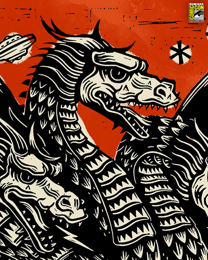 Godzilla and King Ghidorah on Planet X Poster Set