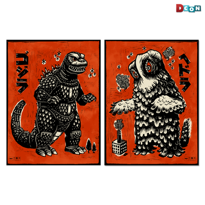 Godzilla vs. Hedorah Print Set