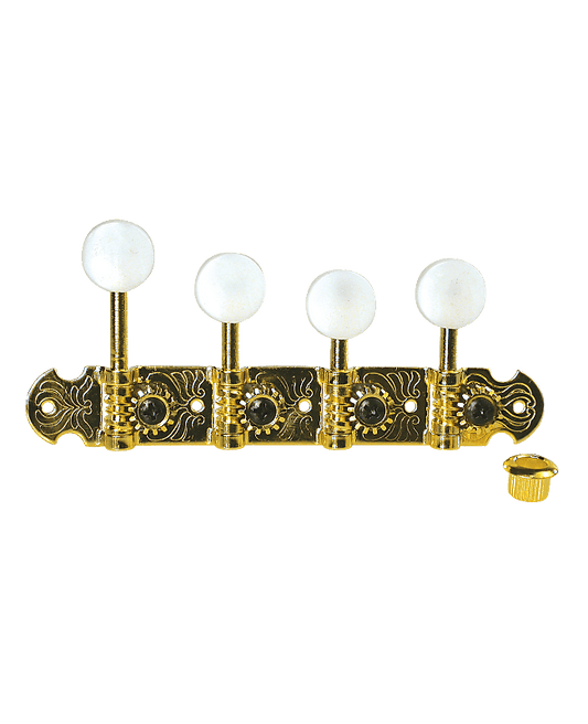 Golden Gate FM-3 Embossed F-Style Mandolin Tuning Machines 2 Planks (4+4) - Gold