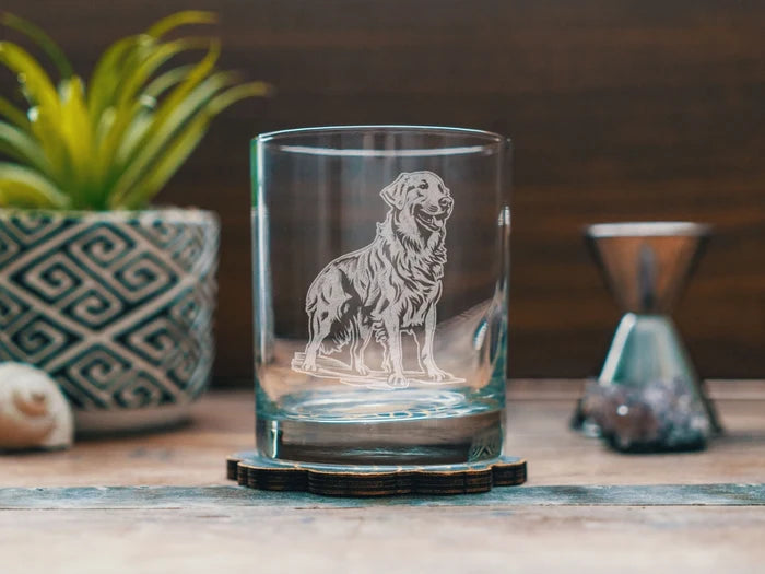 Golden Retriever Dog Breed Old Fashioned Glass