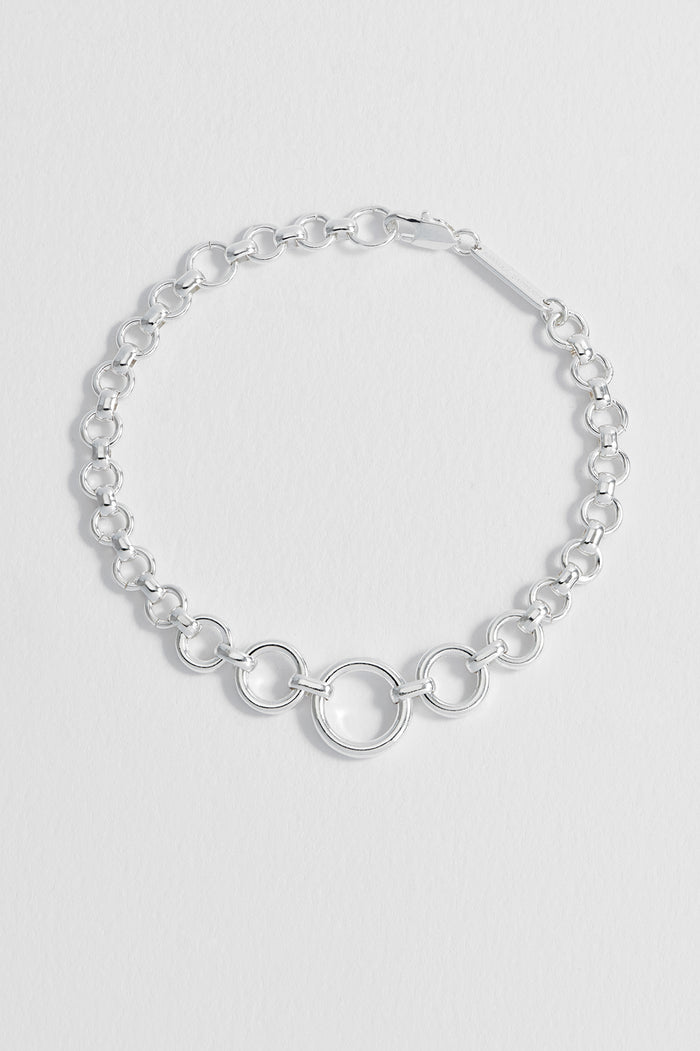Graduated Round Link Chain Bracelet