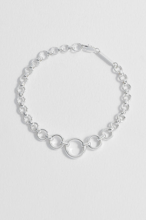 Graduated Round Link Chain Bracelet