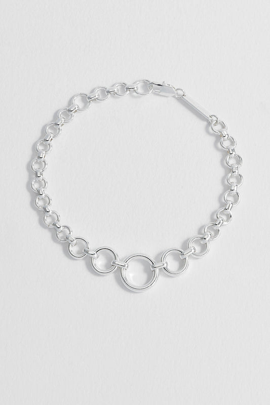 Graduated Round Link Chain Bracelet