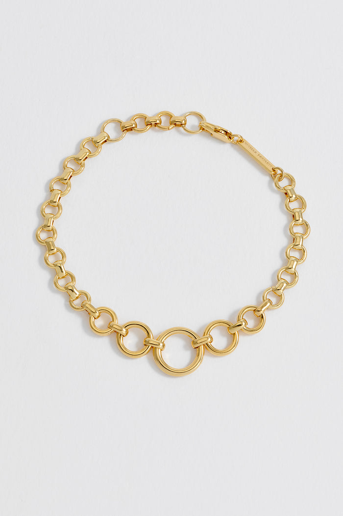 Graduated Round Link Chain Bracelet