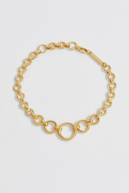 Graduated Round Link Chain Bracelet