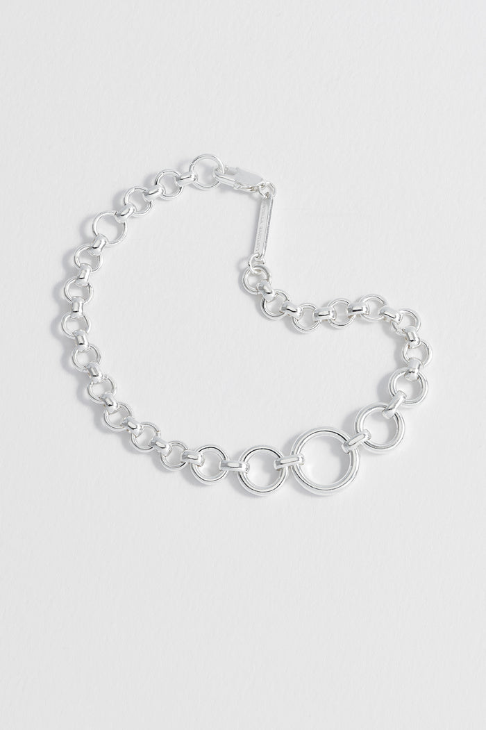 Graduated Round Link Chain Bracelet