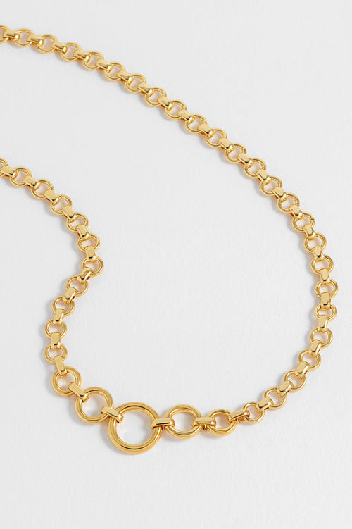 Graduated Round Link Chain Necklace