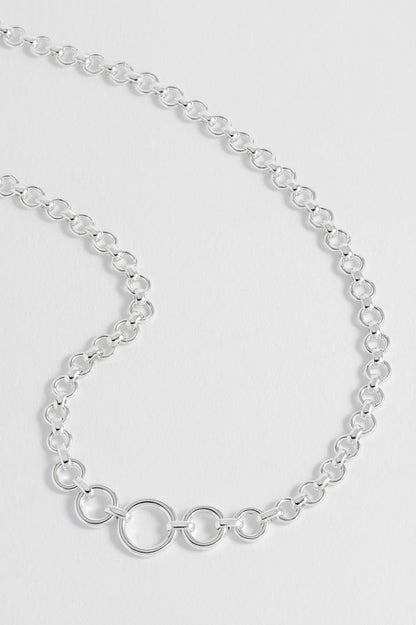 Graduated Round Link Chain Necklace