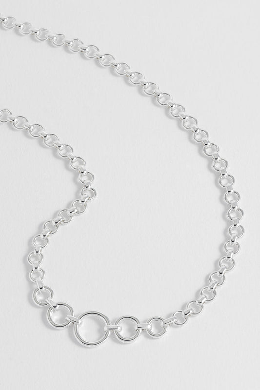 Graduated Round Link Chain Necklace