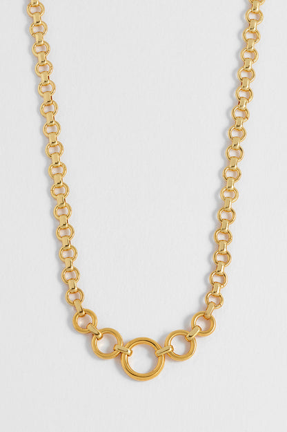 Graduated Round Link Chain Necklace