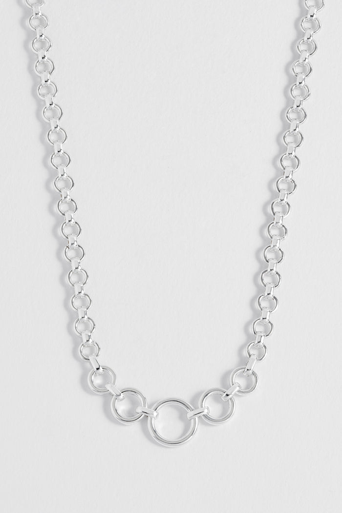 Graduated Round Link Chain Necklace