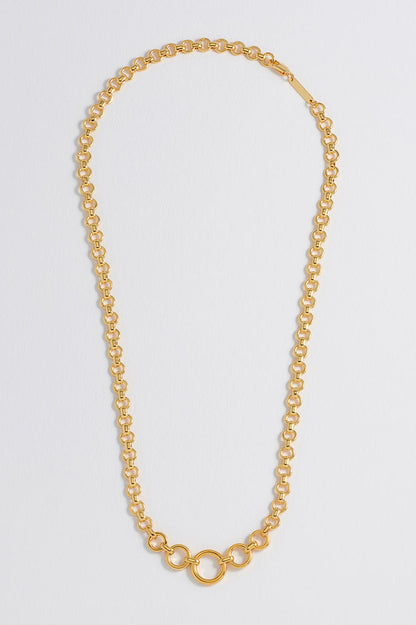 Graduated Round Link Chain Necklace