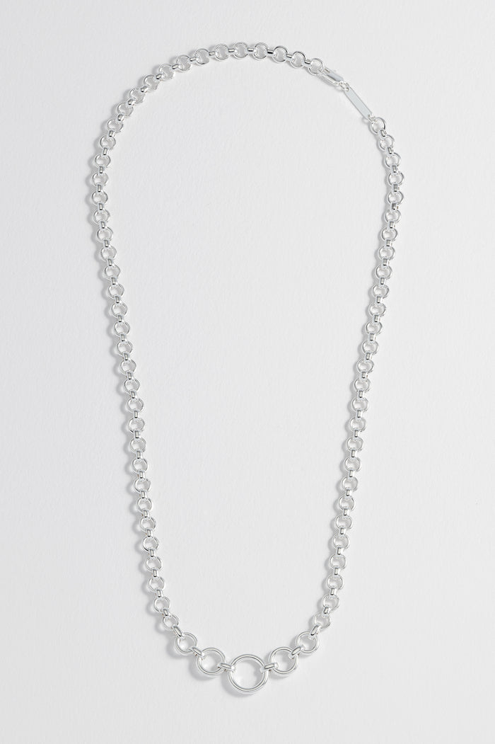 Graduated Round Link Chain Necklace