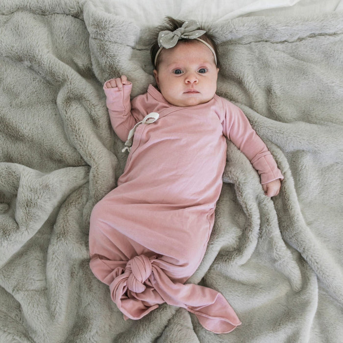 Silky soft Saranoni blanket for a newborn.