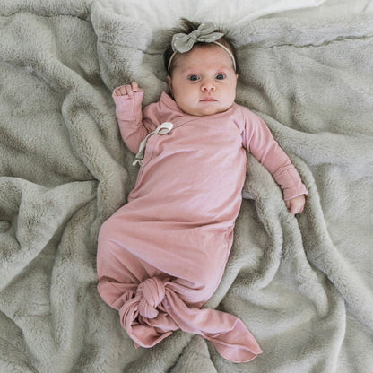 Silky soft Saranoni blanket for a newborn.