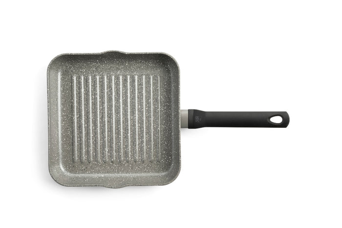 Granite grillpan 26x26 cm zwart bovenaanzicht