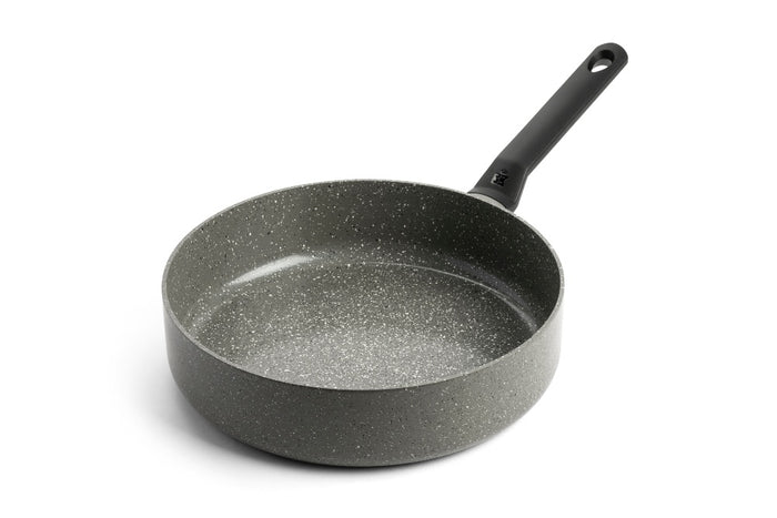 Granite hapjespan 28 cm zwart zonder deksel