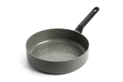 Granite hapjespan 28 cm zwart zonder deksel