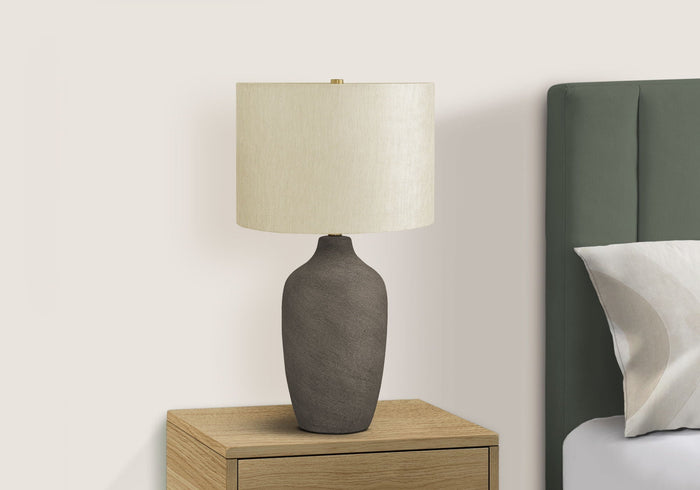 Gray Resin Contemporary Table Lamp
