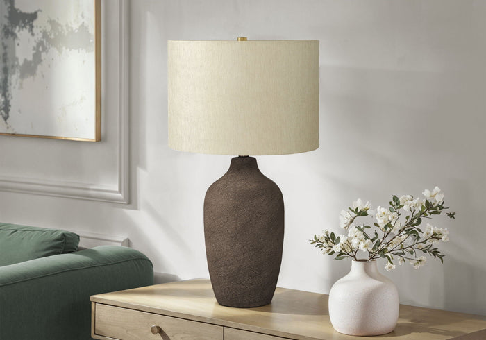 Gray Resin Contemporary Table Lamp