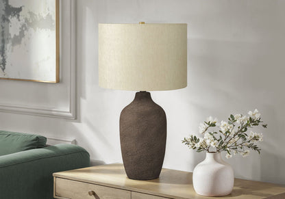 Gray Resin Contemporary Table Lamp