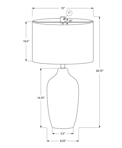 Gray Resin Contemporary Table Lamp