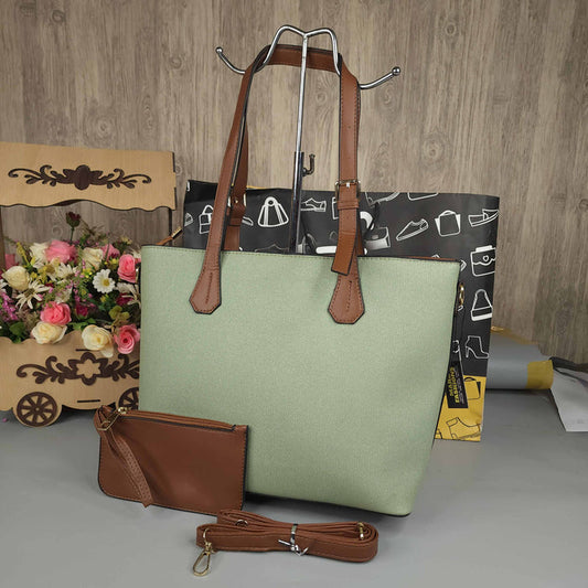 Greeb Brown Shoulder Bag - Maha fashions -  Handbags & Wallets