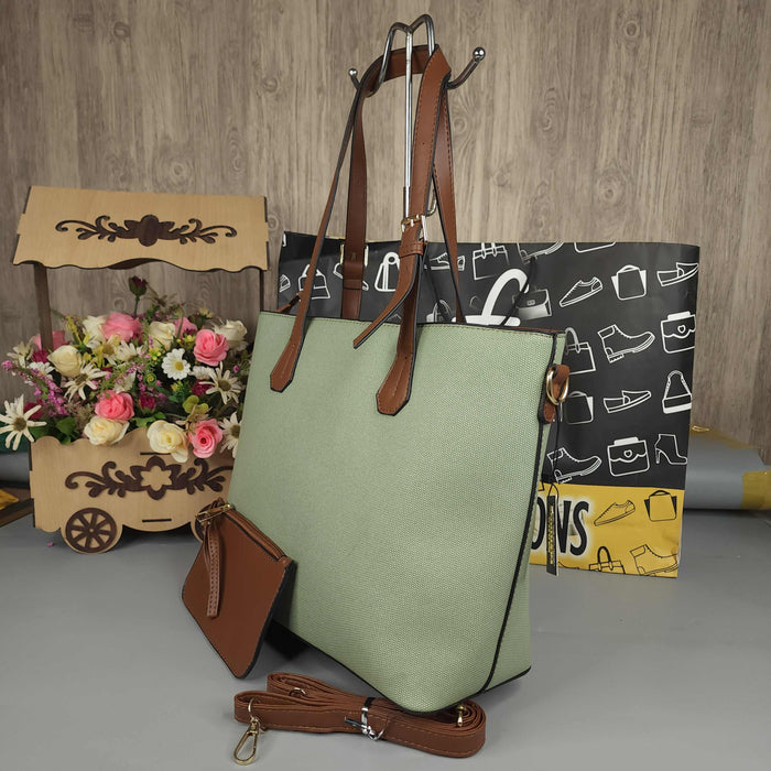 Greeb Brown Shoulder Bag - Maha fashions -  Handbags & Wallets