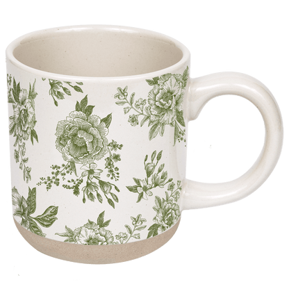 Green Delft 14 oz Stoneware Coffee Mug [Online Only]