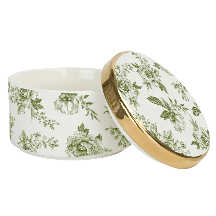 Green Delft Trinket Dish with Lid [Online Only]