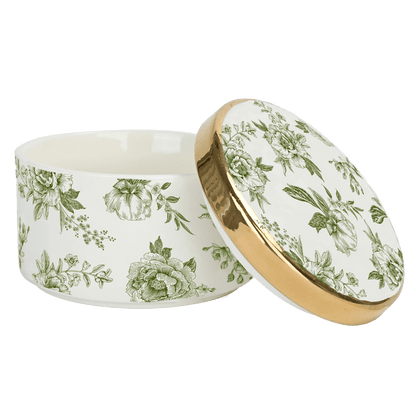 Green Delft Trinket Dish with Lid [Online Only]