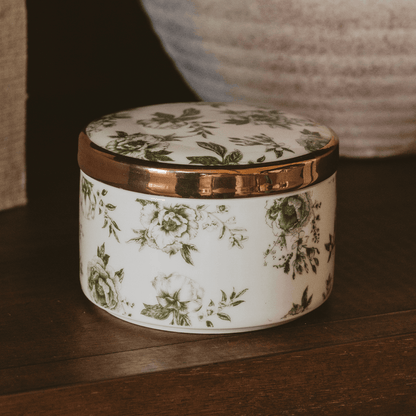 Green Delft Trinket Dish with Lid [Online Only]