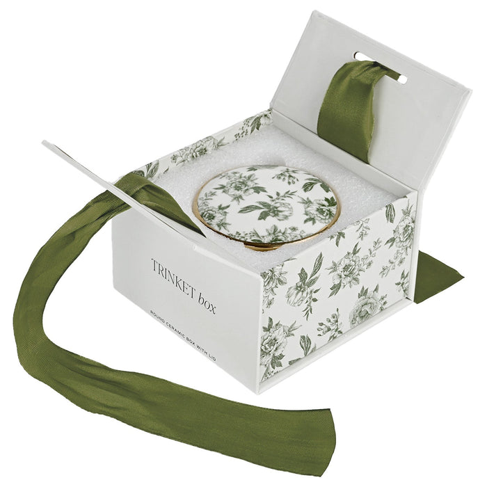 Green Delft Trinket Dish with Lid [Online Only]