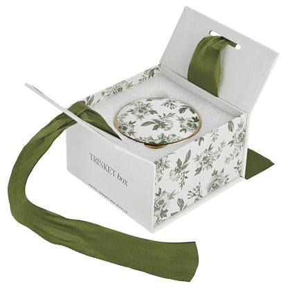 Green Delft Trinket Dish with Lid [Online Only]