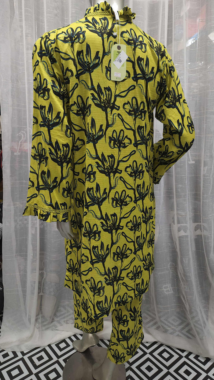Green Floral Co-ord Set - Women's Tunic & Pants - Maha fashions -  Women Clothing