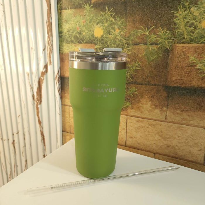 Green Insulated Stainless Steel Tumbler - Maha fashions -  Mugs
