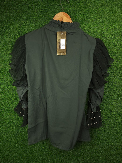 Green Pearl Top - Maha fashions -  women clothing