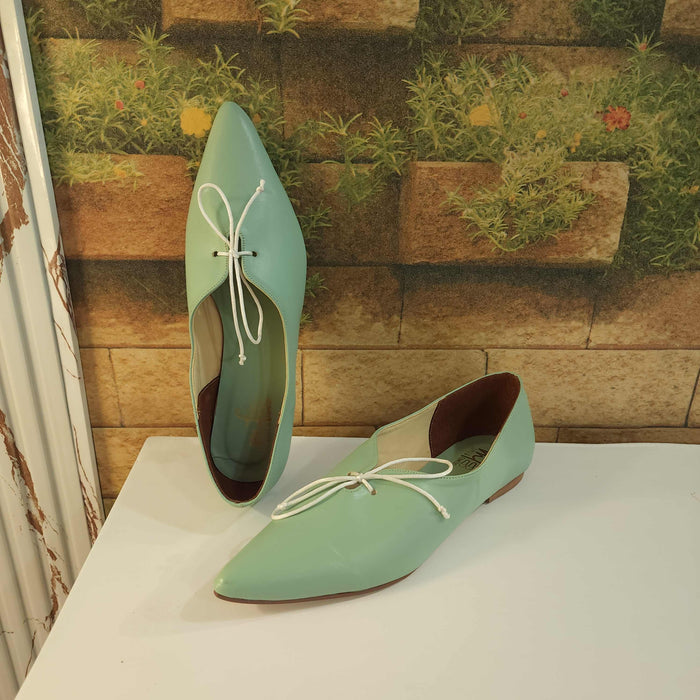 Green Pointed Pumps in Flat - Maha fashions -  Women Footwear