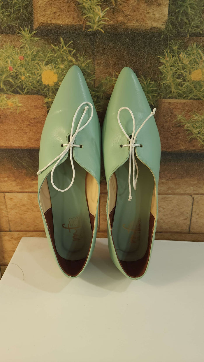 Green Pointed Pumps in Flat - Maha fashions -  Women Footwear