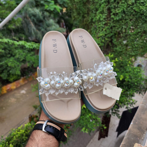 Green Slides - Maha fashions -  Women Footwear