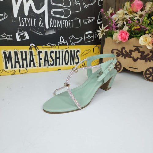 Green Studs Sandals - Maha fashions -  Women Footwear
