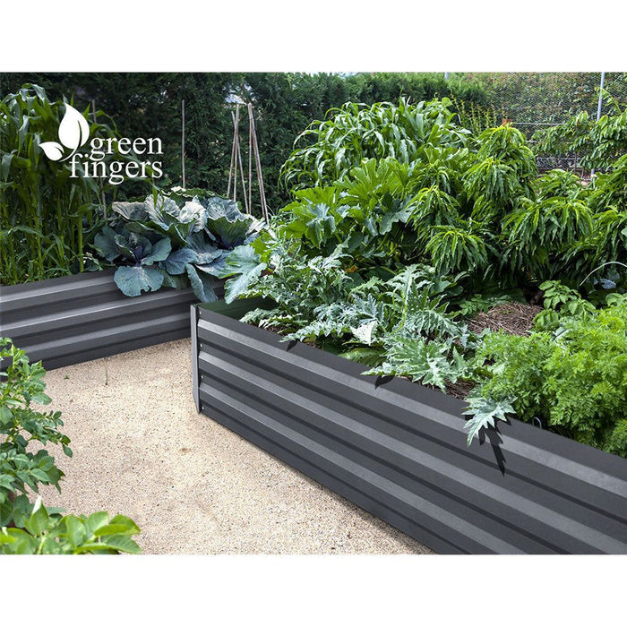 Greenfingers 2x Garden Bed 120x90cm Planter Box Raised Container Galvanised Herb -Home Living Store - -