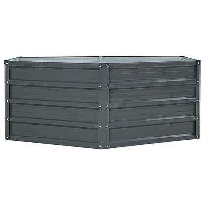 Greenfingers 2x Garden Bed 130x130x46cm Planter Box Raised Container Galvanised -Home Living Store - -