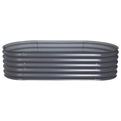 Greenfingers Garden Bed 160X80X42cm Oval Planter Box Raised Container Galvanised -Home Living Store - -