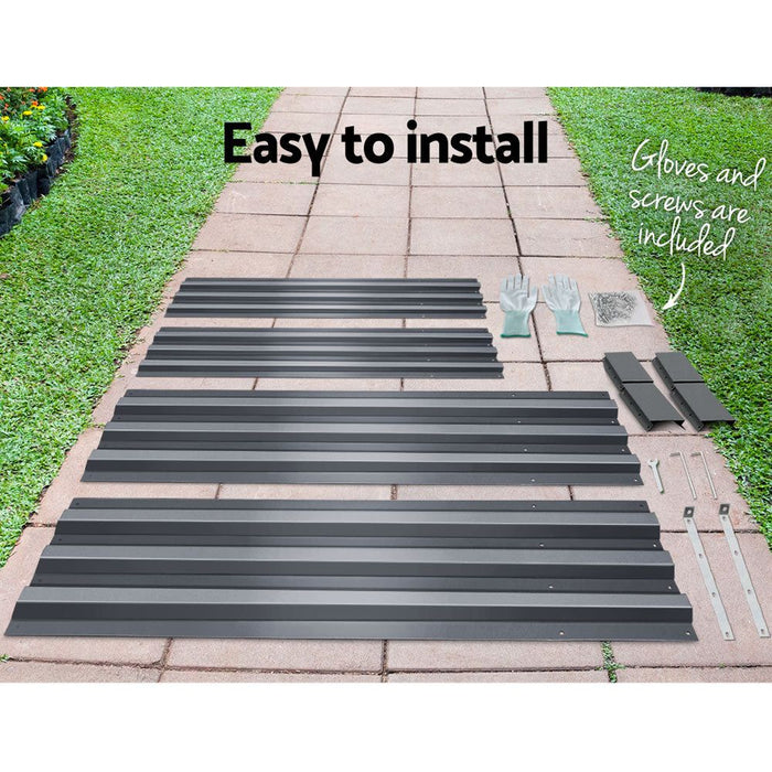 Greenfingers Garden Bed 180x90cm Planter Box Raised Container Galvanised Steel -Home Living Store - -