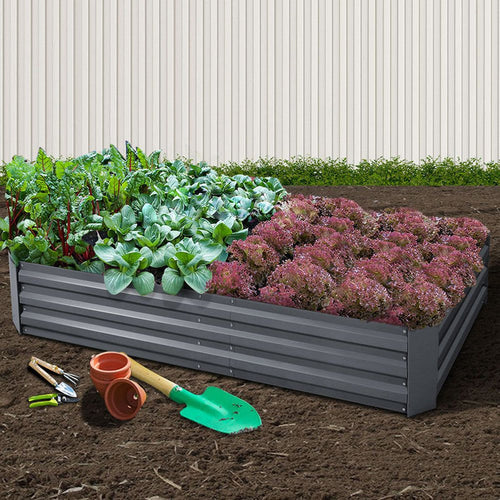 Greenfingers Garden Bed 210x90cm Planter Box Raised Container Galvanised Steel -Home Living Store - -