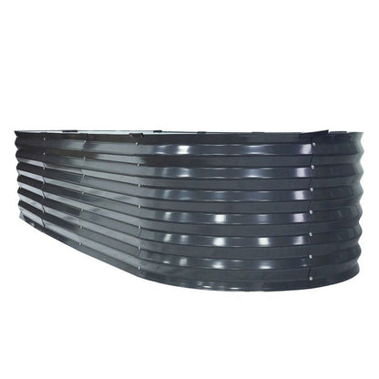 Greenfingers Garden Bed 240X80X42cm Oval Planter Box Raised Container Galvanised -Home Living Store - -